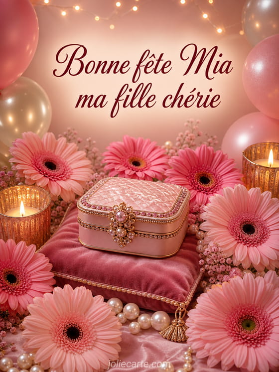 Carte bonne fête Mia