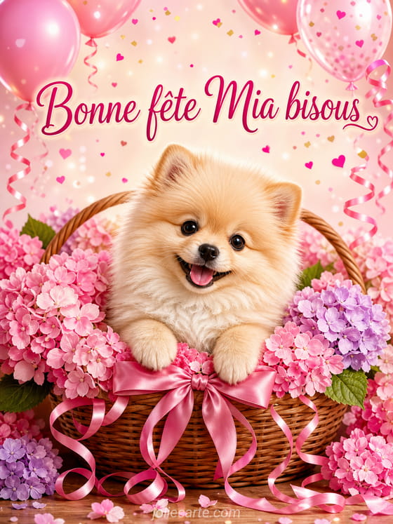 Carte bonne fête Mia