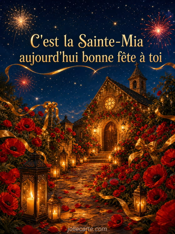 Carte bonne fête Mia