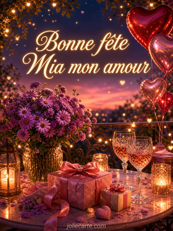 Carte bonne fête Mia