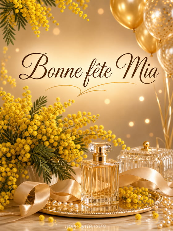 Carte bonne fête Mia