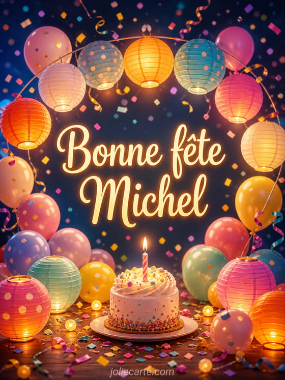 Carte bonne fête Michel