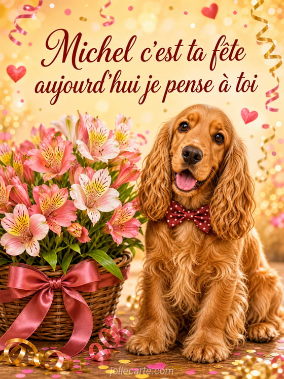 Carte bonne fête Michel