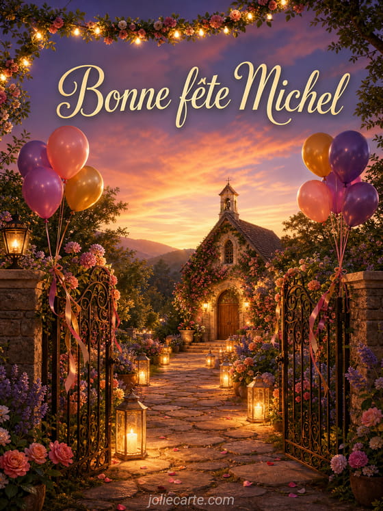 Carte bonne fête Michel
