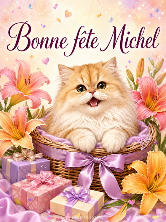 Carte bonne fête Michel