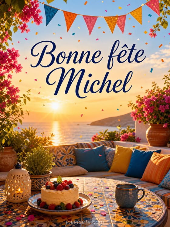 Carte bonne fête Michel