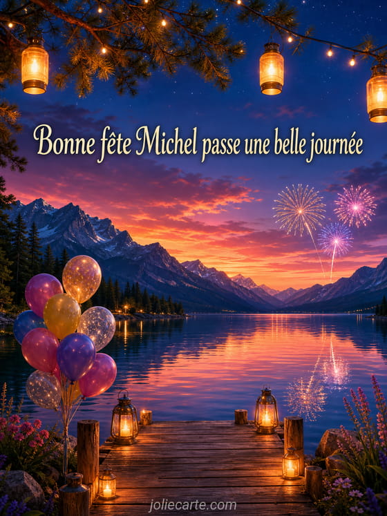 Carte bonne fête Michel