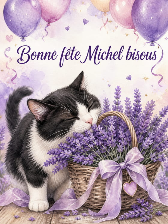 Carte bonne fête Michel