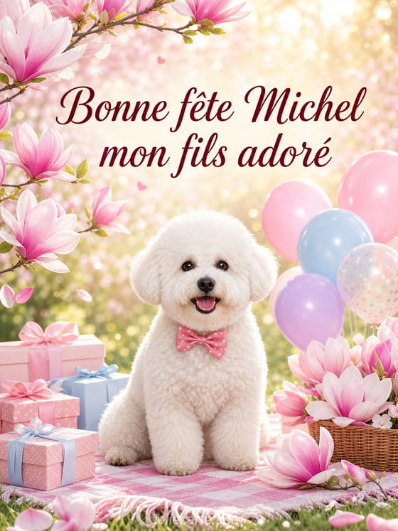 Carte bonne fête Michel