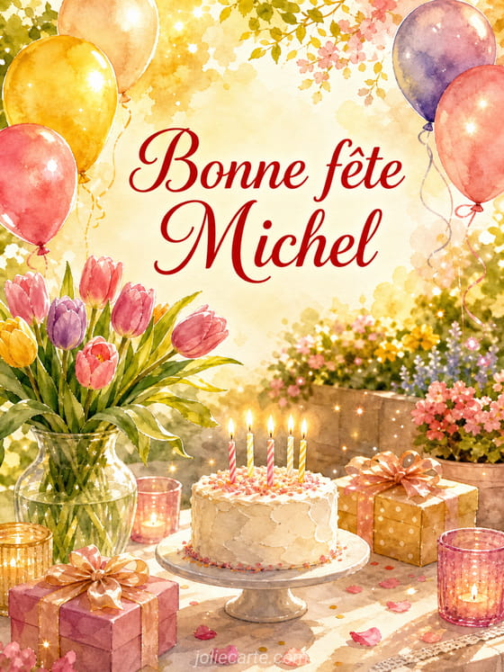 Carte bonne fête Michel