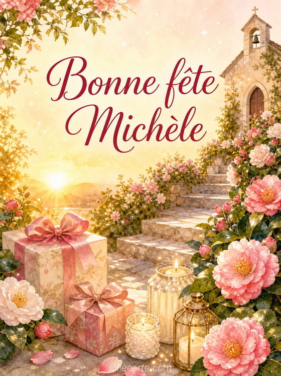 Carte bonne fĂȘte MichĂšle