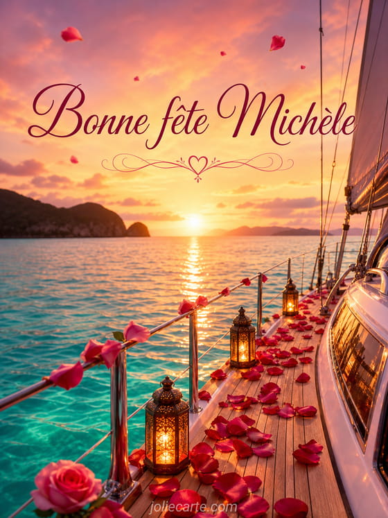 Carte bonne fĂȘte MichĂšle