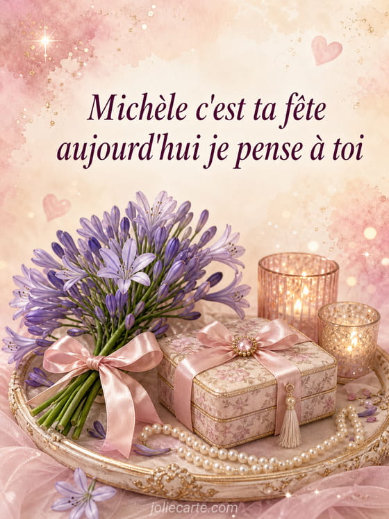 Carte bonne fĂȘte MichĂšle