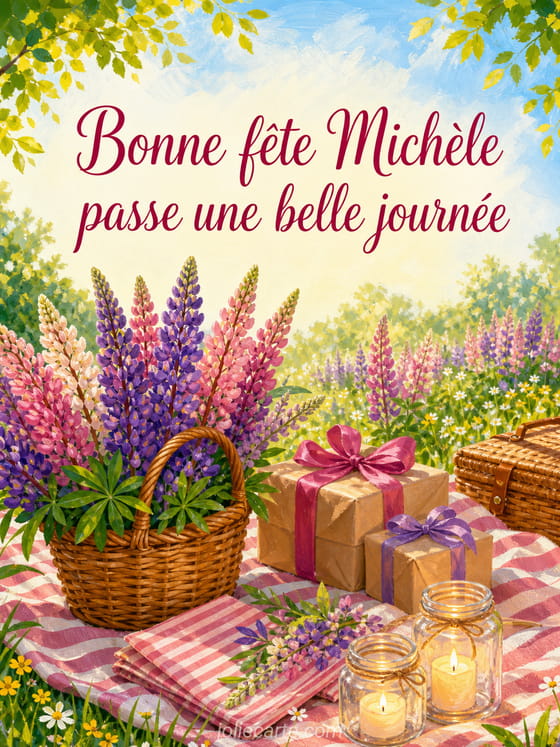 Carte bonne fĂȘte MichĂšle