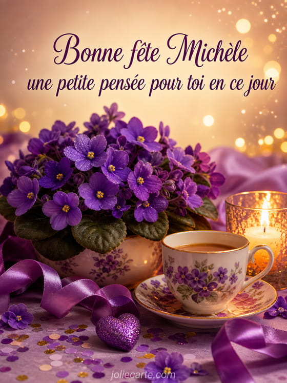 Carte bonne fĂȘte MichĂšle