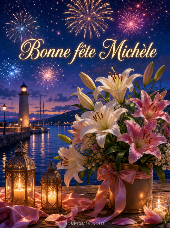 Carte bonne fĂȘte MichĂšle