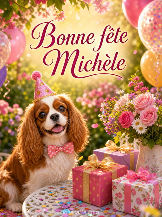 Carte bonne fĂȘte MichĂšle