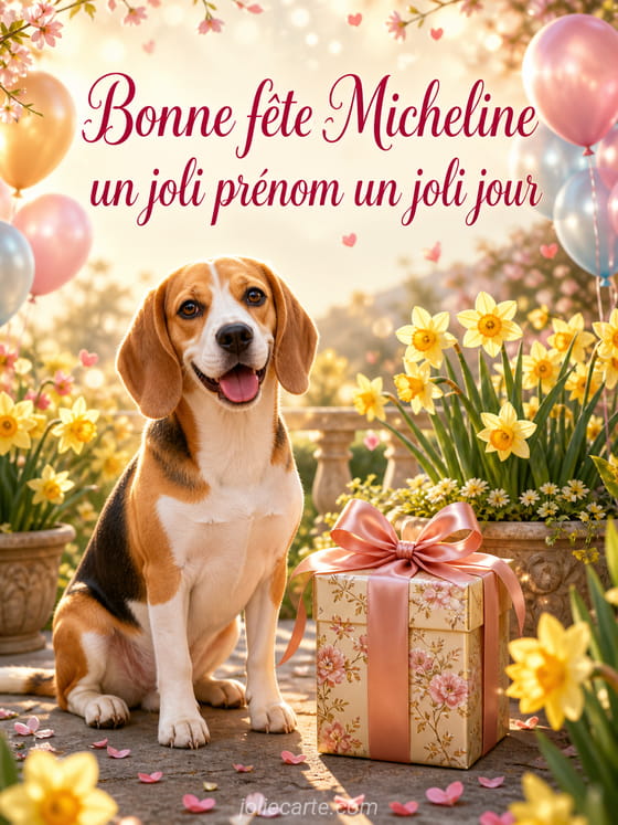 Carte bonne fĂȘte Micheline