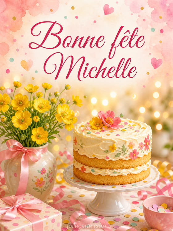 Carte bonne fĂȘte Michelle