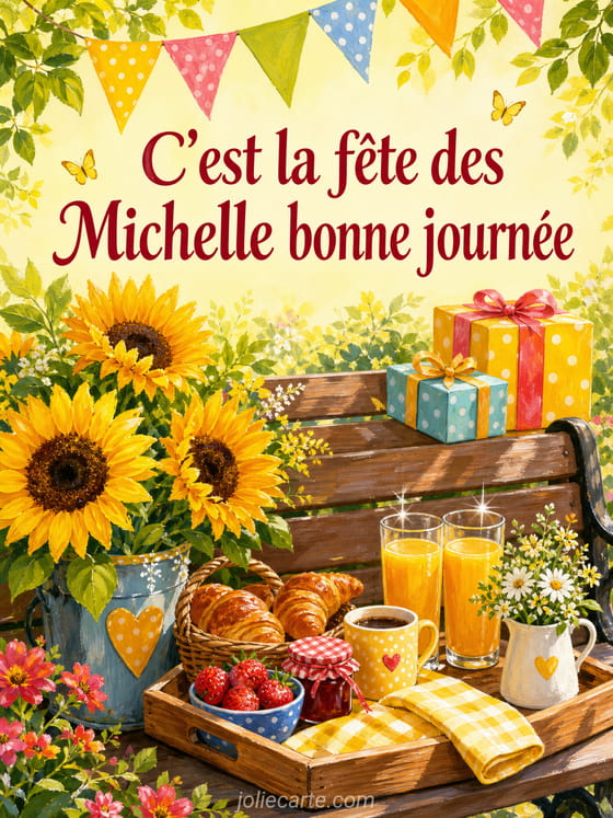 Carte bonne fĂȘte Michelle