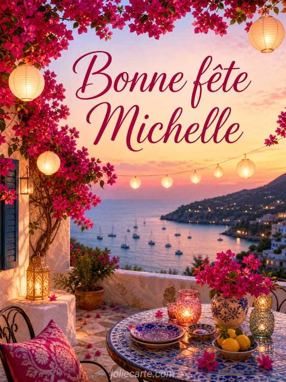 Carte bonne fĂȘte Michelle