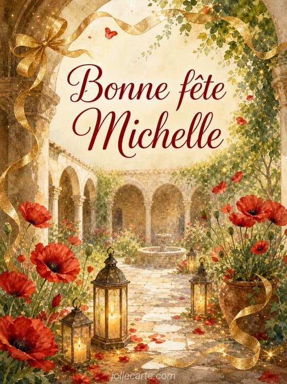 Carte bonne fĂȘte Michelle
