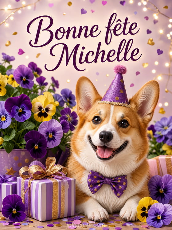 Carte bonne fĂȘte Michelle