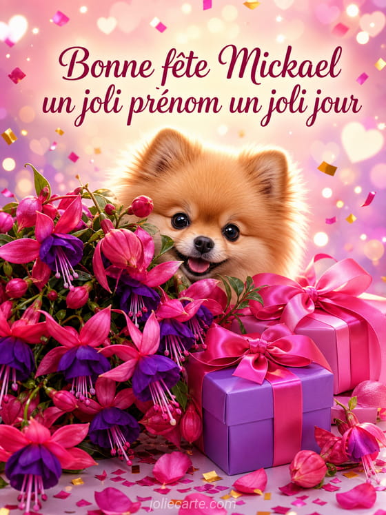 Carte bonne fête Mickael