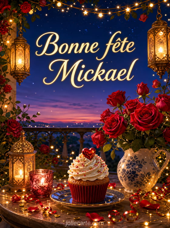 Carte bonne fête Mickael