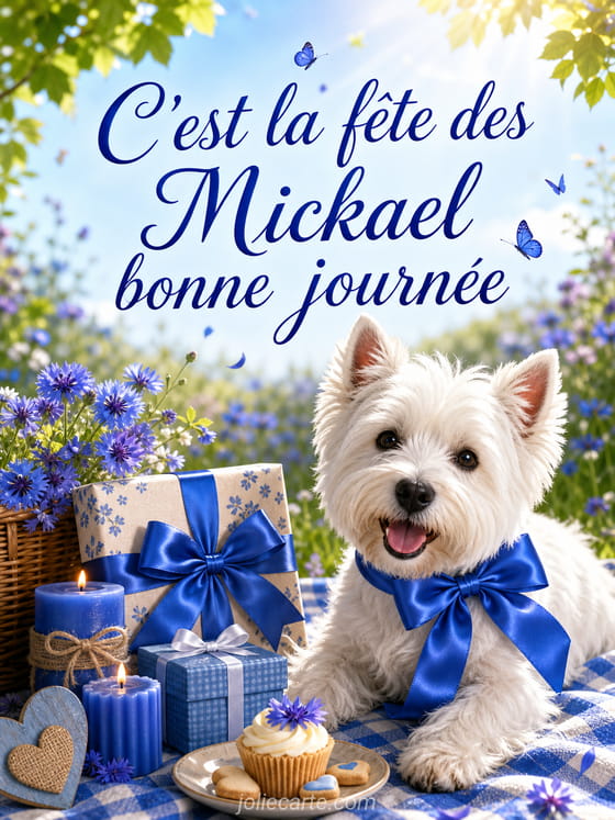 Carte bonne fête Mickael