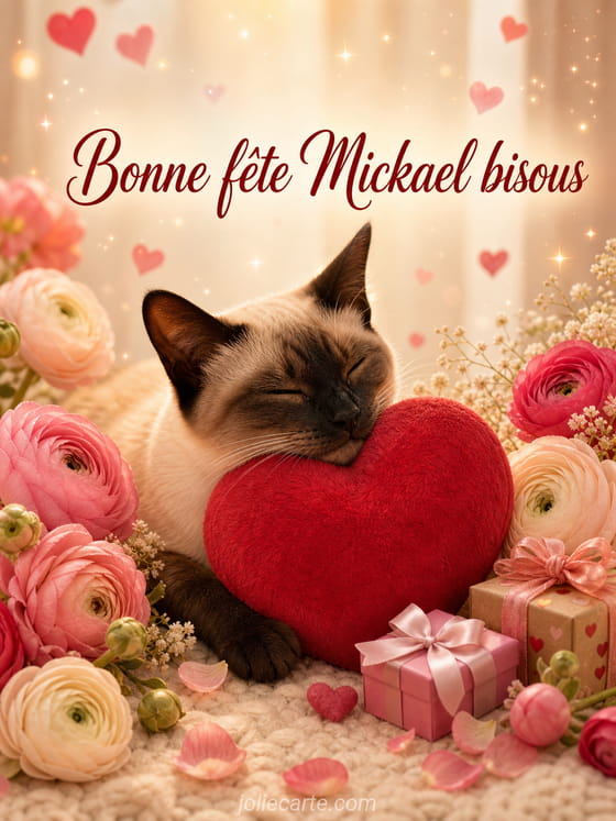 Carte bonne fête Mickael