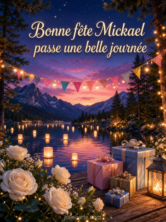 Carte bonne fête Mickael