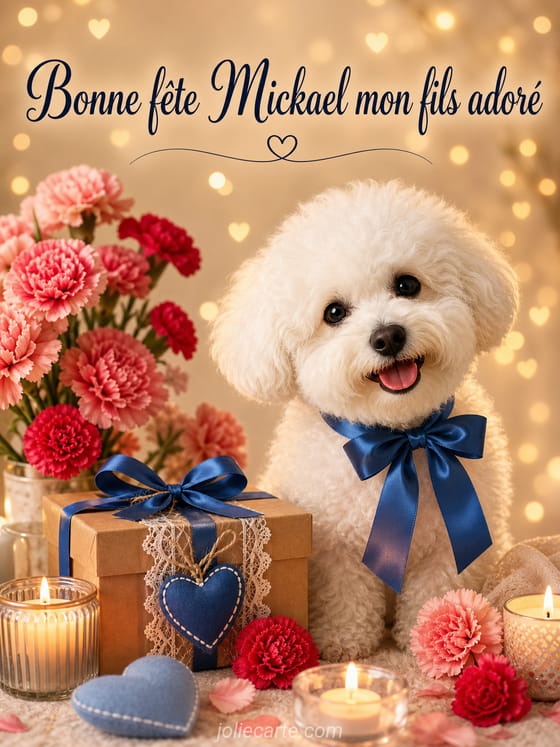Carte bonne fête Mickael