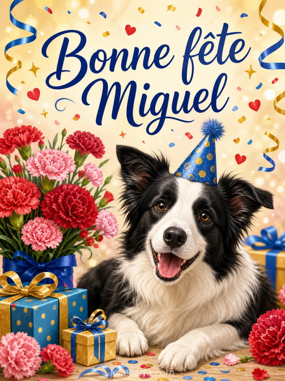 Carte bonne fĂȘte Miguel