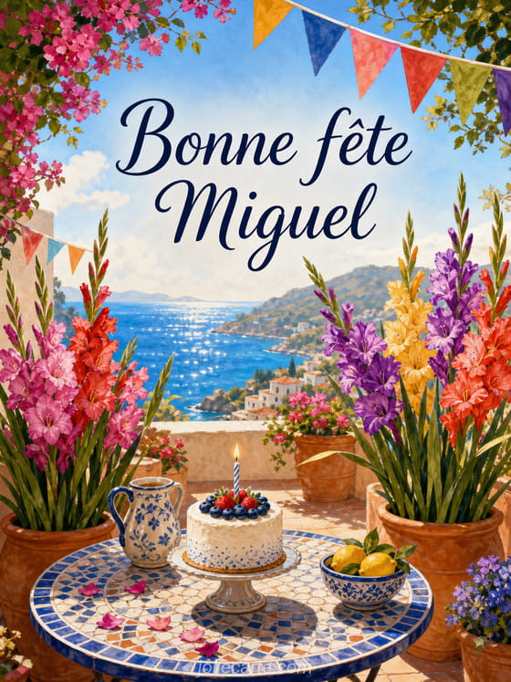 Carte bonne fĂȘte Miguel
