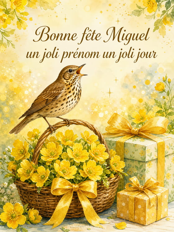 Carte bonne fĂȘte Miguel