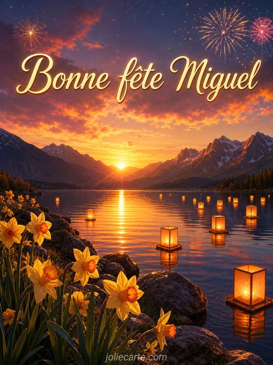 Carte bonne fĂȘte Miguel
