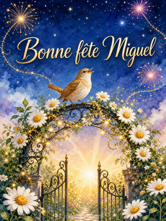 Carte bonne fĂȘte Miguel