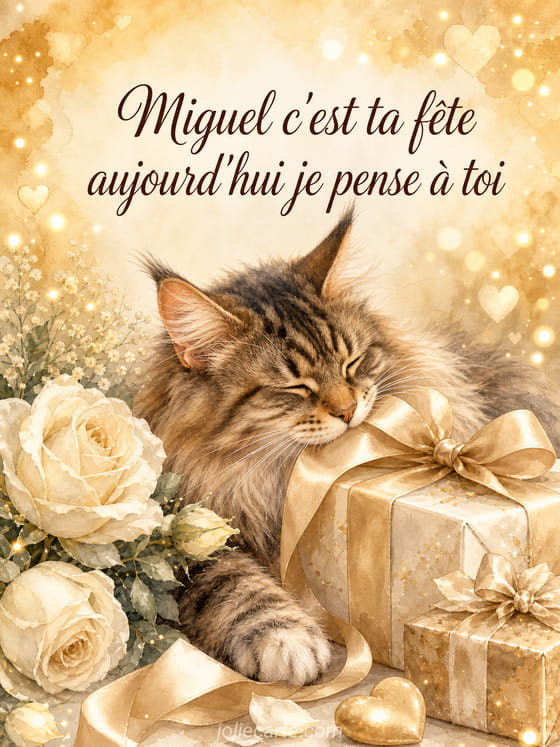 Carte bonne fĂȘte Miguel