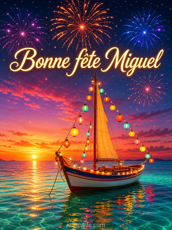 Carte bonne fĂȘte Miguel