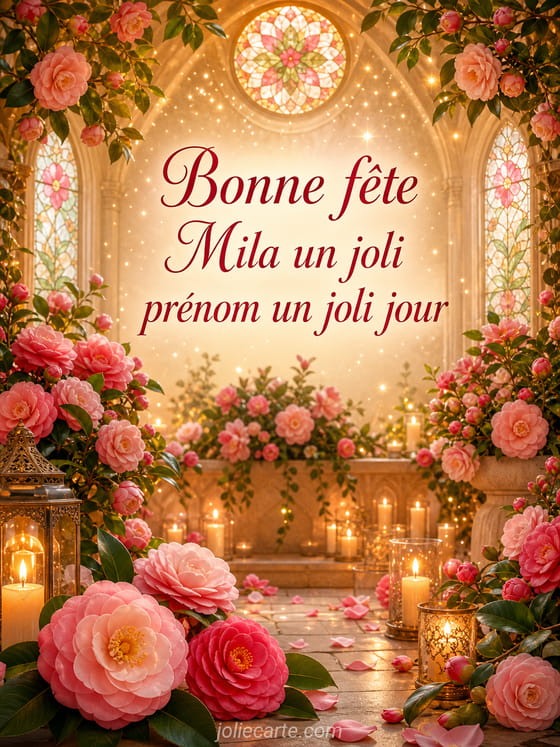 Carte bonne fête Mila