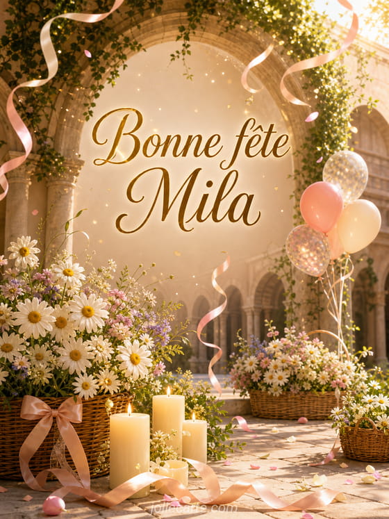 Carte bonne fête Mila