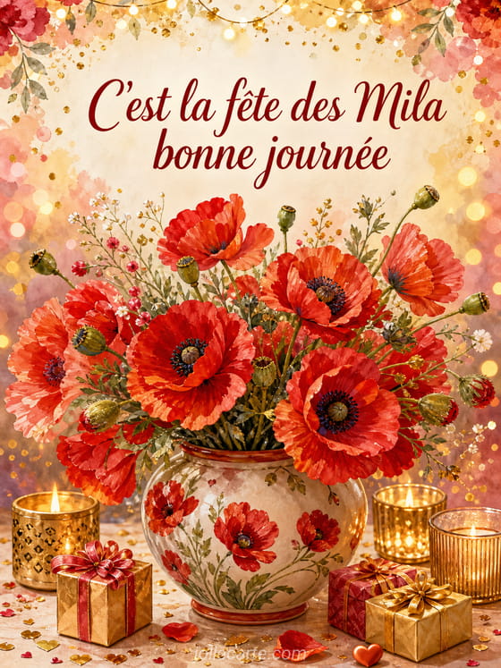 Carte bonne fête Mila