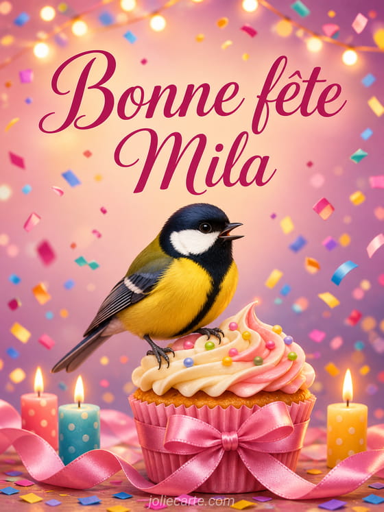 Carte bonne fête Mila