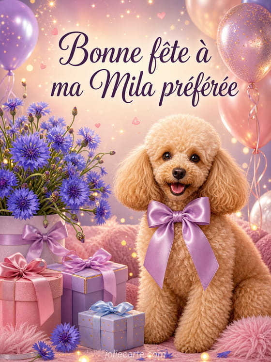 Carte bonne fête Mila