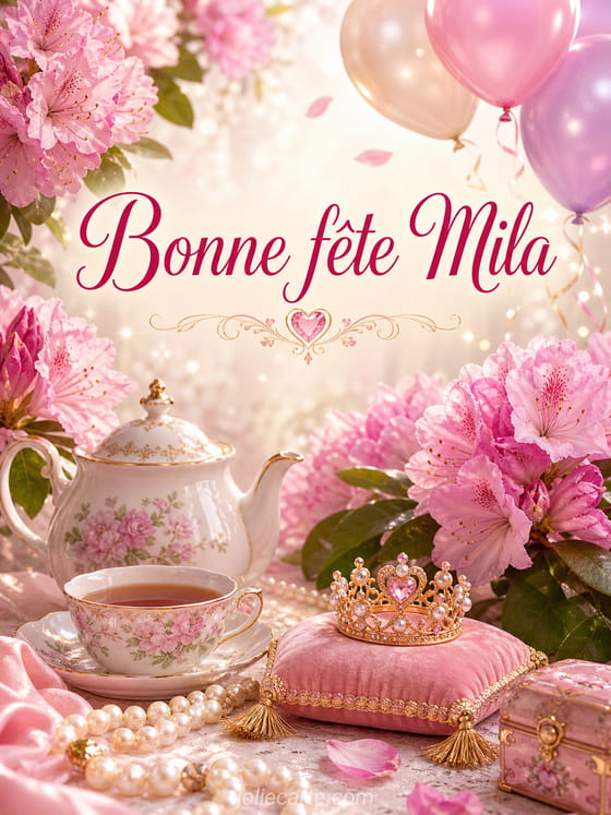 Carte bonne fête Mila