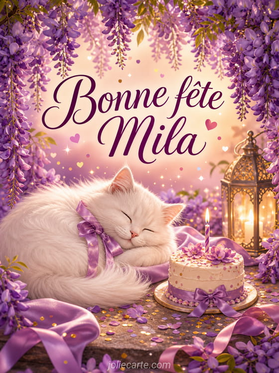 Carte bonne fête Mila