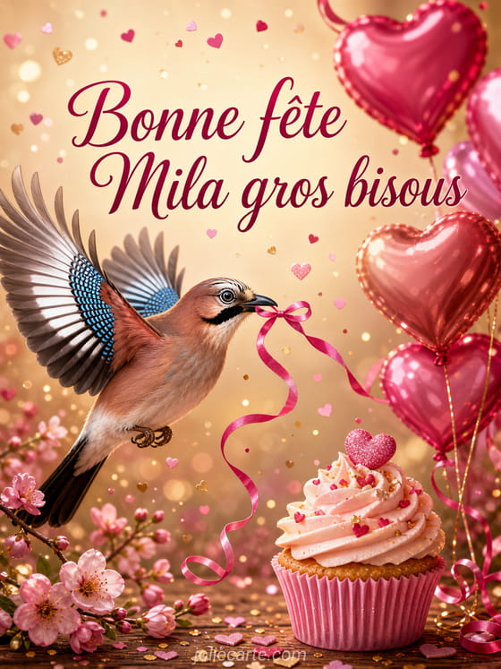 Carte bonne fête Mila