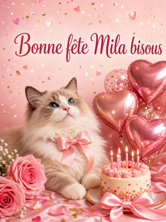 Carte bonne fête Mila