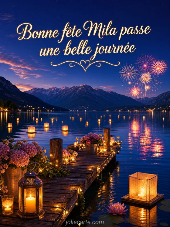 Carte bonne fête Mila